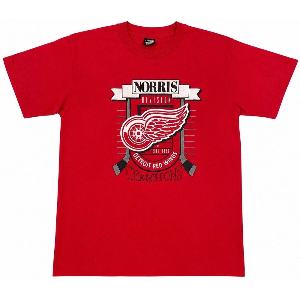 Vintage Detroit Red Wings 1992 Screen Stars Single Stitch Hockey Champions Shirt